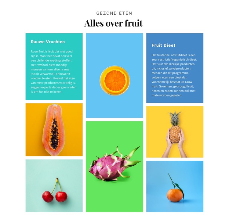 Alles over fruit Sjabloon voor één pagina