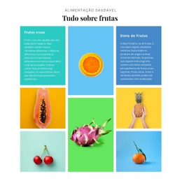 Tudo Sobre Frutas - Inspiração Para Maquete De Site