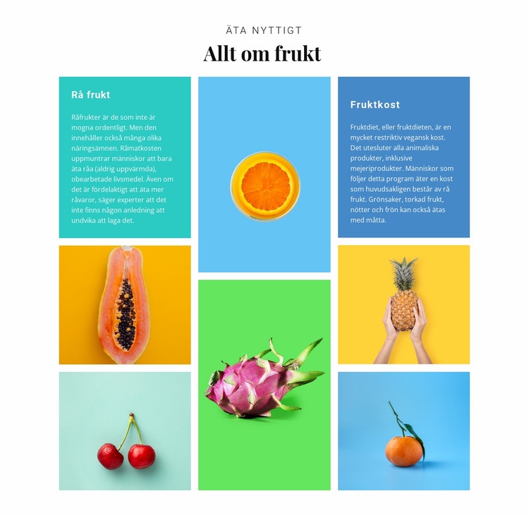 Allt om frukt CSS -mall