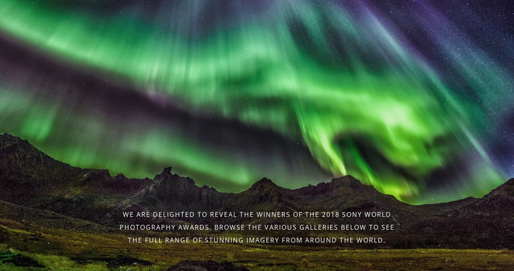 The magic of the northern lights Website Design
