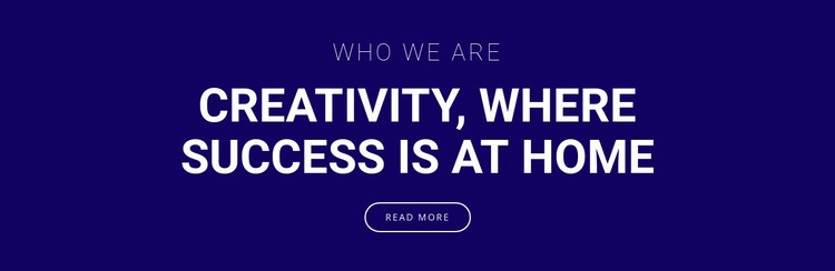 Kreativita je tam, kde je úspěch Html Website Builder