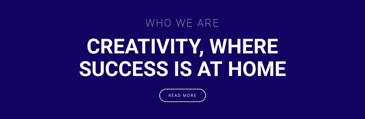 Creativity is where success is CSS Template