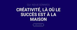 La Créativité Est La Clé Du Succès - HTML Template Generator