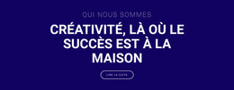La Créativité Est La Clé Du Succès - Modèle Web