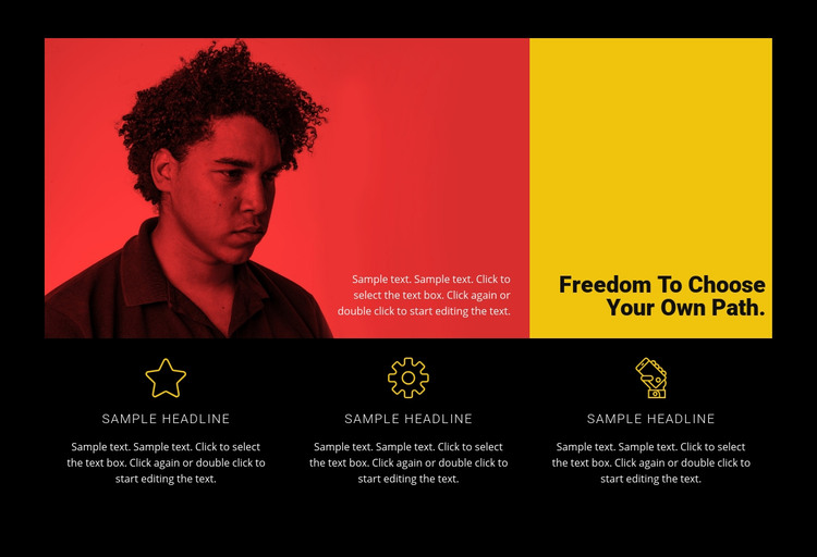 Freedom to choose your path Homepage Design