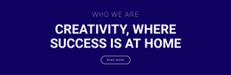 Creativity Is Where Success Is - HTML Template Generator