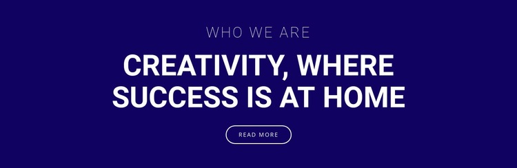A kreativitás ott van, ahol a siker Html Weboldal készítő