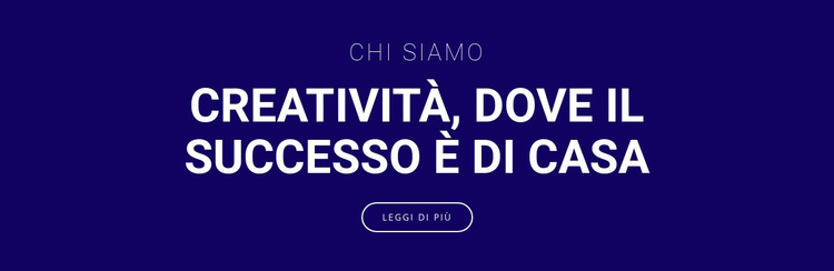 La creatività è dove sta il successo Modello di sito Web