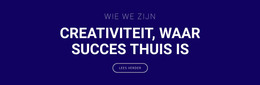 Creativiteit Is Waar Succes Is - HTML-Websjabloon