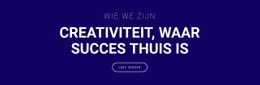 Creativiteit Is Waar Succes Is - HTML5-Sjabloon Voor Één Pagina