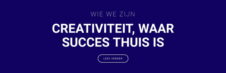 Creativiteit is waar succes is WordPress-thema