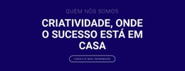 Criatividade É Onde Está O Sucesso - Protótipo De Site