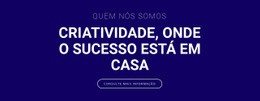 Criatividade É Onde Está O Sucesso - Site Gratuito De Uma Página