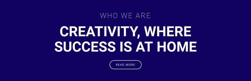 Creativity is where success is Squarespace Template Alternative