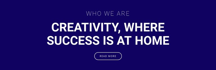 Creativity is where success is Static Site Generator