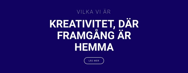 Kreativitet är där framgång är CSS -mall