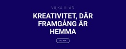 Kreativitet Är Där Framgång Är - HTML-Webbmall