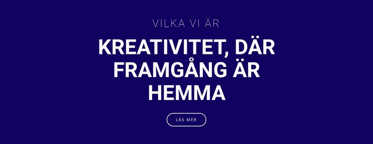 Kreativitet är där framgång är HTML-mall