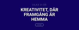 Kreativitet Är Där Framgång Är - Webbmall