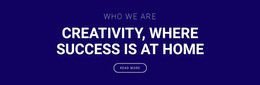 Creativity Is Where Success Is - Website Template