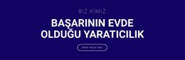 Yaratıcılık, Başarının Olduğu Yerdir Açılış Sayfası Şablonu