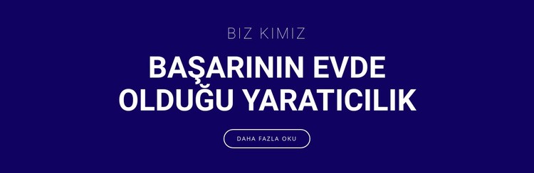 Yaratıcılık, başarının olduğu yerdir HTML5 Şablonu