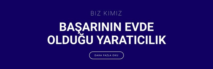 Yaratıcılık, başarının olduğu yerdir Web sitesi tasarımı