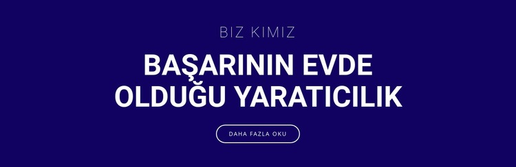 Yaratıcılık, başarının olduğu yerdir WordPress Teması