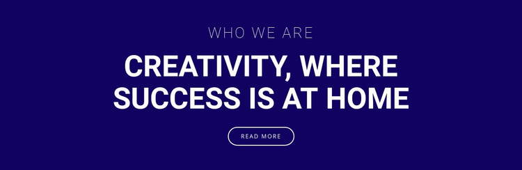 Creativity is where success is Website Design