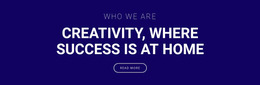 Creativity Is Where Success Is - Website Prototype