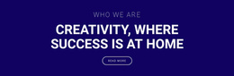 Creativity Is Where Success Is - Easy-To-Use Landing Page