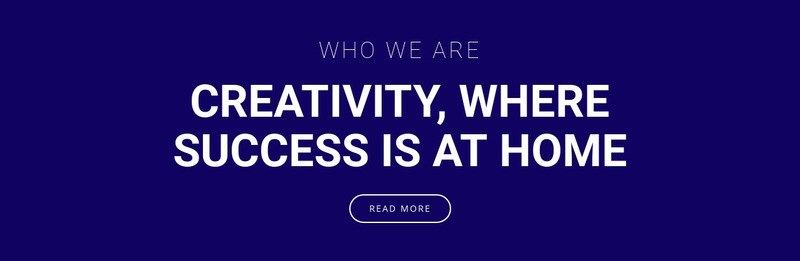 Creativity is where success is Wix Template Alternative
