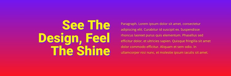 See the design feel shine CSS Template