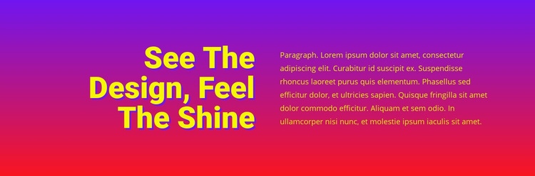 See the design feel shine Elementor Template Alternative