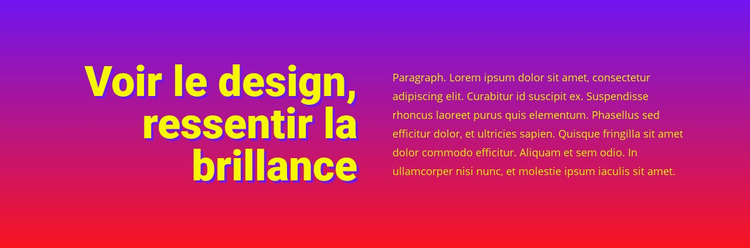 Voir le design sentir briller Modèle de site Web