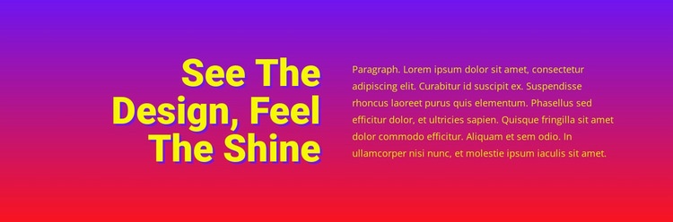See the design feel shine Html Code Example