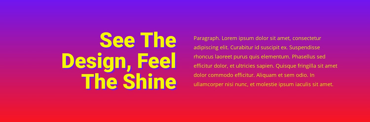 See the design feel shine HTML5 Template