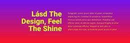Nézze Meg, Hogy A Dizájn Ragyog - Céloldal Sablon