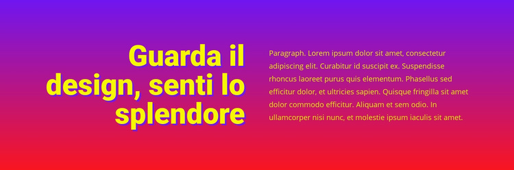 Guarda la sensazione del design brillare Modello di sito Web