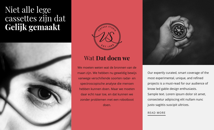 Onze taak op het werk Website sjabloon