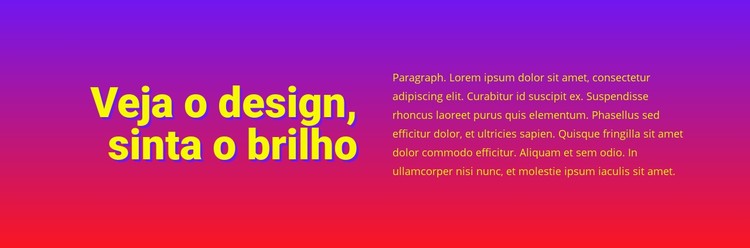 Veja o design brilhar Template CSS