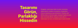 Tasarımın Parladığını Görün - Açılış Sayfası Şablonu