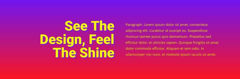 See the design feel shine Wix Template Alternative