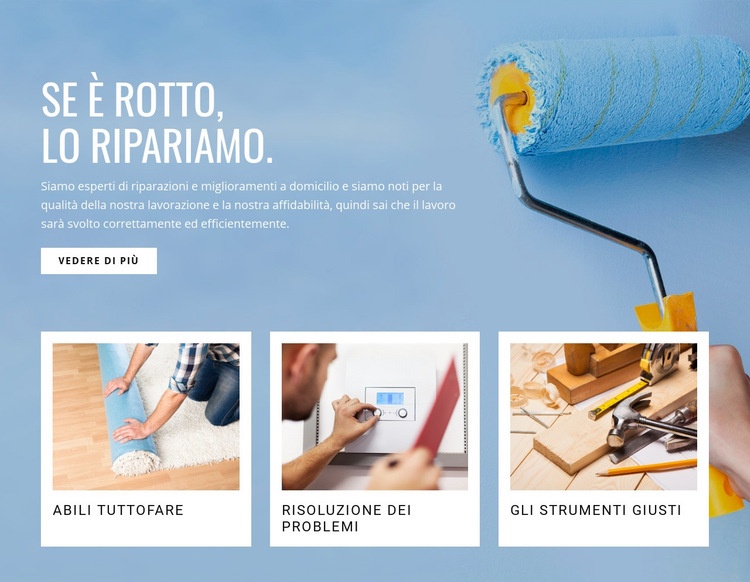 Ripara il muro a secco e rifinisci Modelli di Website Builder