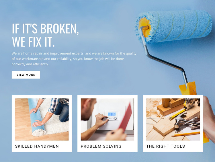 Repair drywall and finish Joomla Page Builder