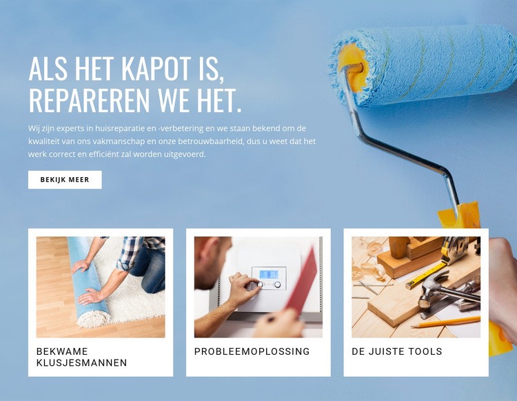 Herstel gipsplaten en werk af HTML-sjabloon