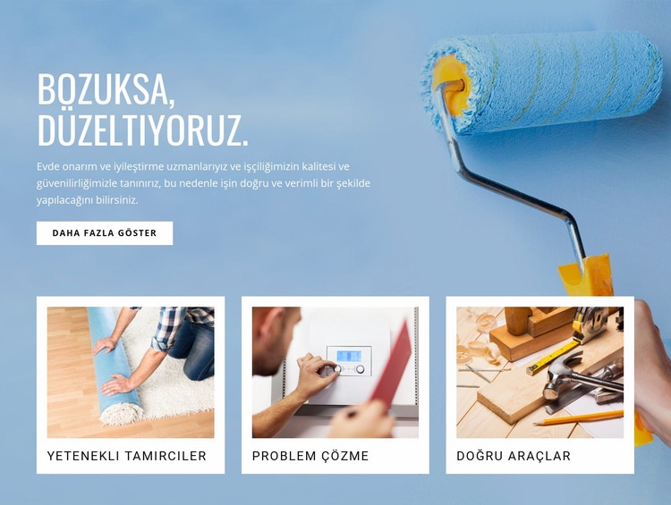 Alçıpanı onarın ve bitirin Web Sitesi Mockup'ı