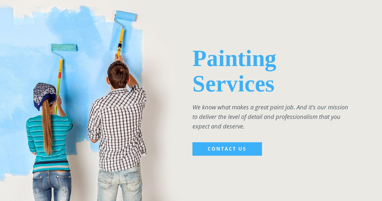 Interior painting services Homepage Design