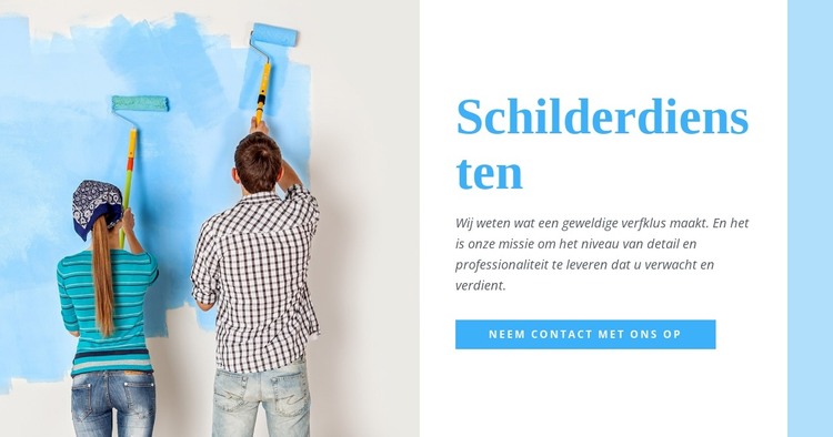 Diensten voor binnenschilderwerk HTML-sjabloon