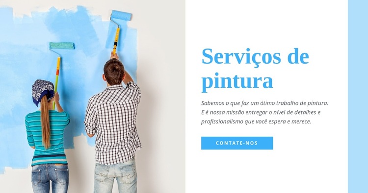 Serviços de pintura de interiores Modelo de site